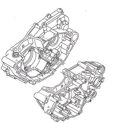 2006 yamaha yz250 yz 250 yz250f main crankcase crank case left right