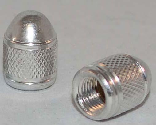 2 billet aluminum "chrome knurled" valve stem caps for harley davidson wheels 