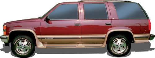 Tahoe / yukon custom full flared runningboards 95 96 97 98 99 -4 door