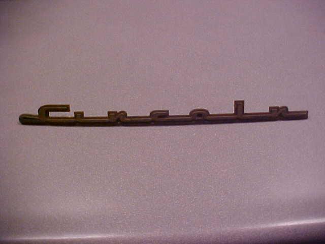 1950s lincoln script trim ornament  emblem grille