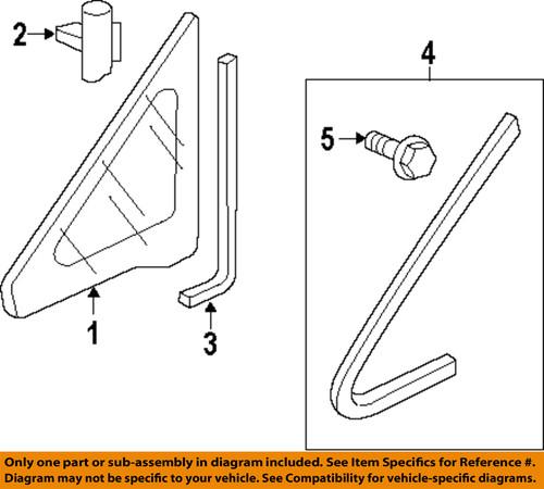 Honda oem 73375snaa01 glass-trim molding