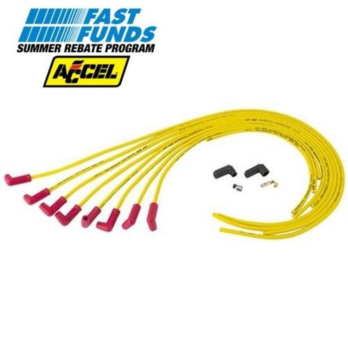 New accel 8024 8.8mm solid core yellow hei/socket plug wires, 90 degree boot