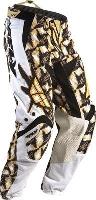 Fly racing mens kinetic 2011 offroad pants white/gold 28 short