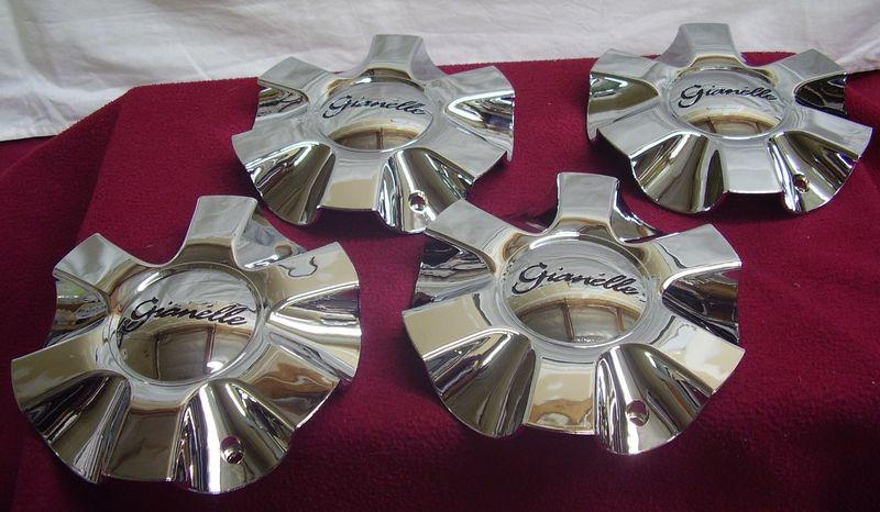 Gianelle wheels chrome custom wheel center caps #co12-1 set of 4 new