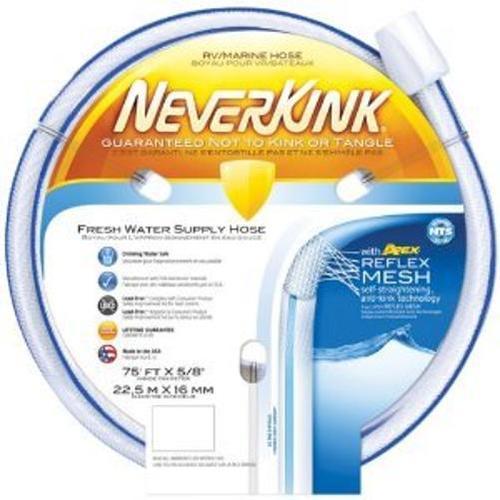 Never kink 75&#039; rv marine hose fresh clean drink water camp boat trailer tra