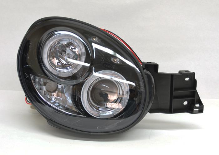 Subaru wrx 02-03 projector halo angel eyes headlights - glossy black