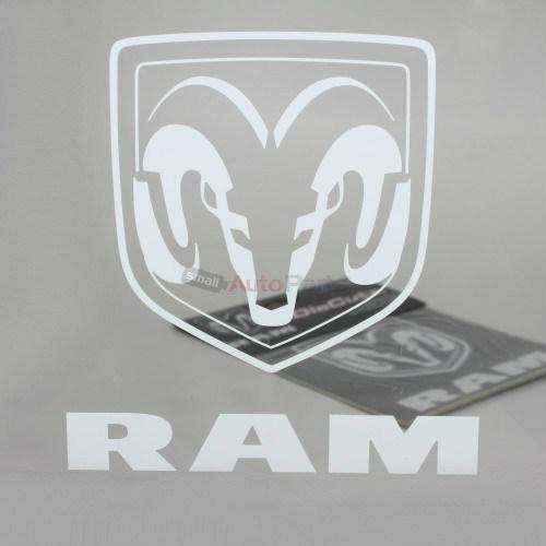 Dodge ram clear white vinyl window/glass decal emblem sticker for car-truck-suv