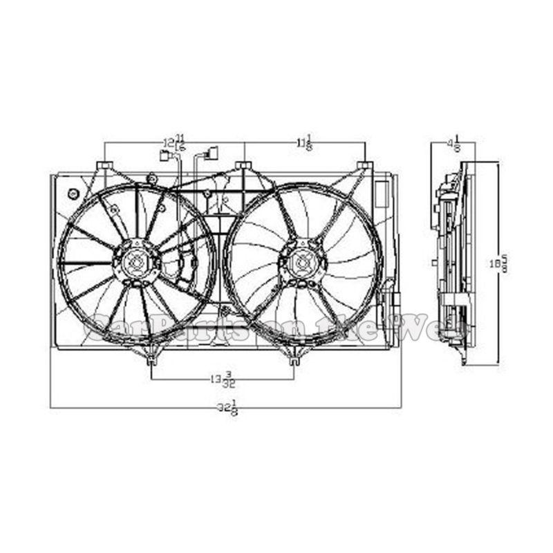 New 2007-2011 lexus es350 3.5l dual radiator cooling fan assembly lx3115112