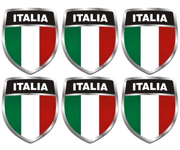 Italia flag shield decal 6 2"x1.7" italian italy hard hat helmet sticker zu1