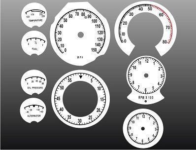 1968-1970 plymouth roadrunner gtx rallye instrument cluster white face gauges