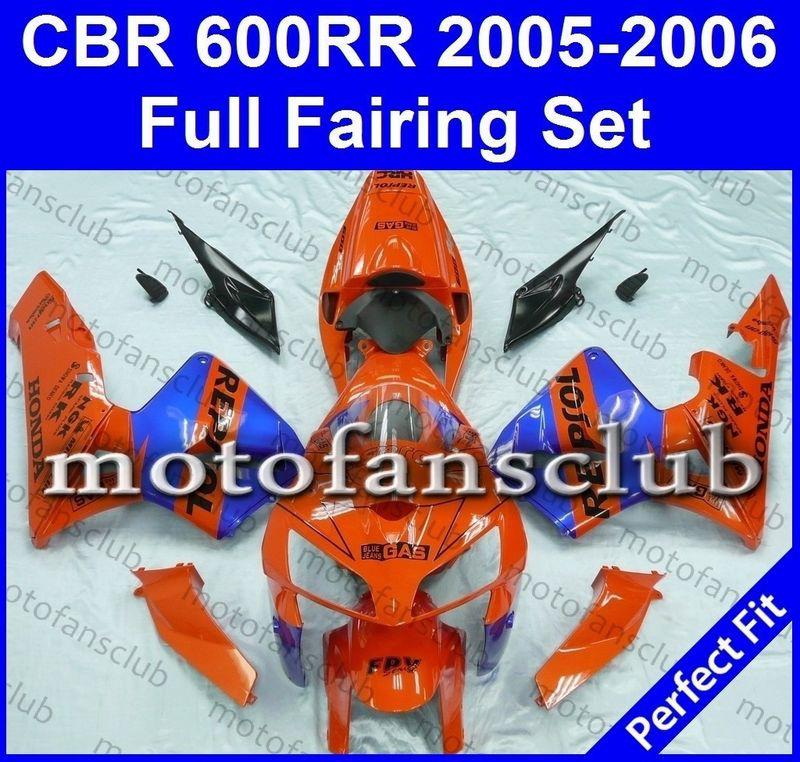 Fit honda cbr600rr 05 06 cbr 600 rr 2005 2006 fairing kit bodywork #86 b