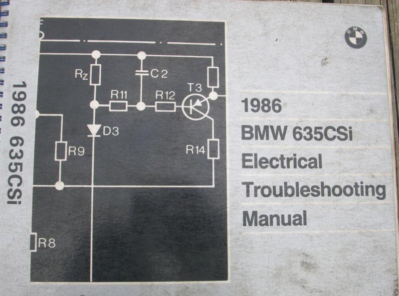  1986 bmw 635 csi electrical troubleshooting manual