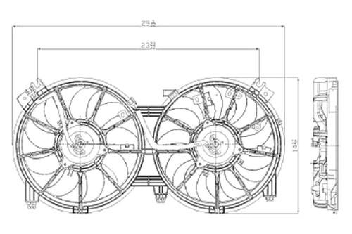 Replace ni3115134 - 07-12 nissan altima dual fan assembly car oe style part