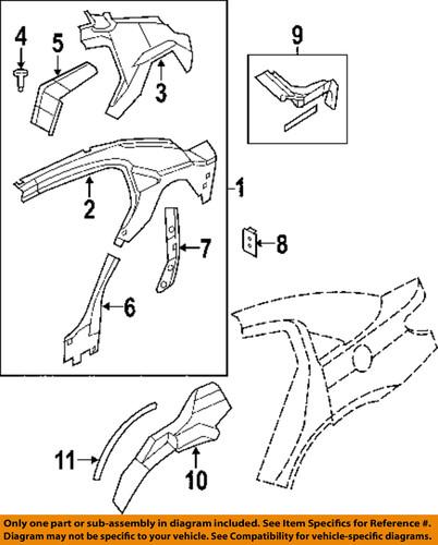 Mopar oem 4673936ac quarter panel-seal