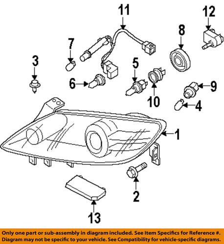 Mazda oem 0000110h9 headlight bulb-high beam bulb