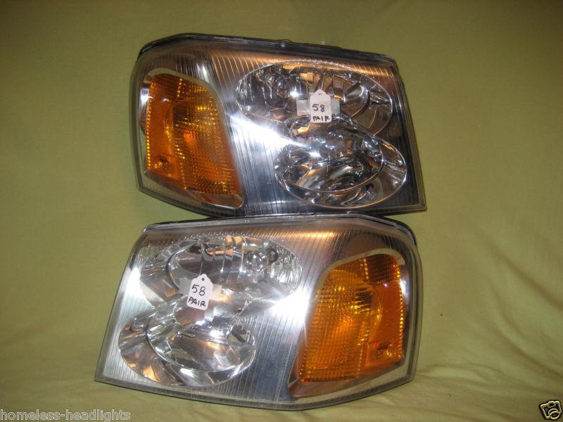 *02-03-04-05-06-07-gmc envoy pair oem headlight halogen factory #58