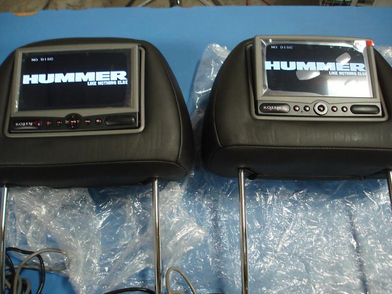 Hummer h3 rosen headrest, dvd cd game entertainment system, ebony lo404504,(1c)