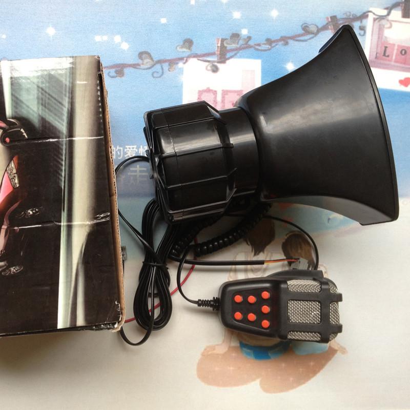 New 7 sound style 80w car warning siren alarm police ambulance loudspeaker mic