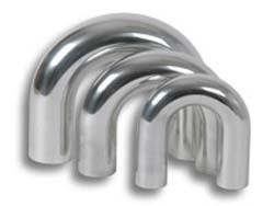 180 degree 4" aluminum mandrel bend polished 4.00 in