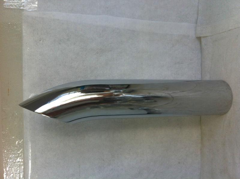 2 1/4" chrome turn down exhaust tip    free shipping