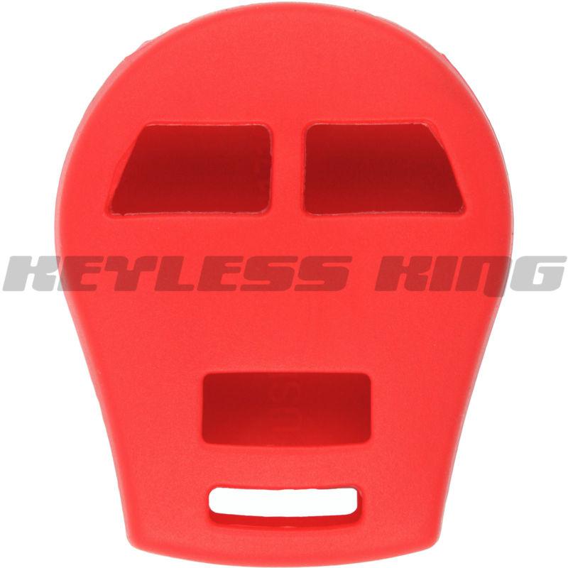 New red keyless remote smart key fob clicker case skin jacket cover protector