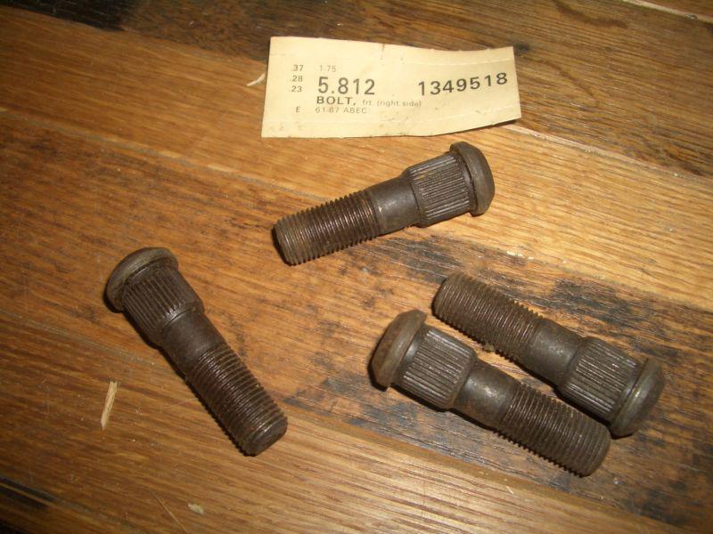 1961 62 63 64 65 66 67 buick nos front and rear wheel hub bolts