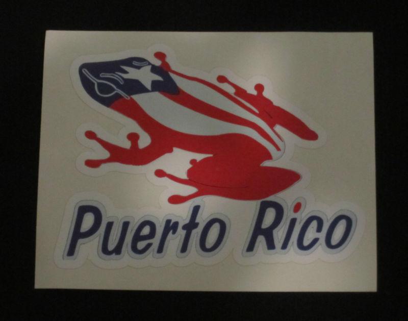 Puerto rico coqui die cut sticker (4in x 3in)