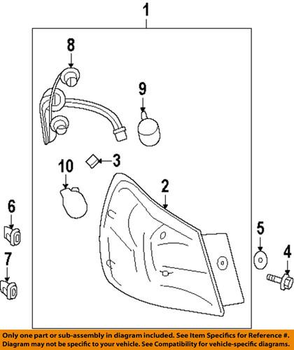 Nissan oem 26554jm00a tail lamps-lens & housing