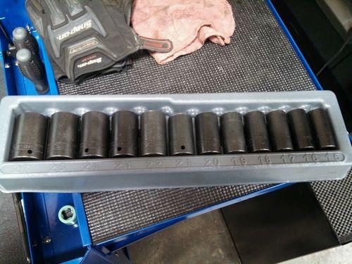 Snap on 312imms semi deep impact socket set like new condition