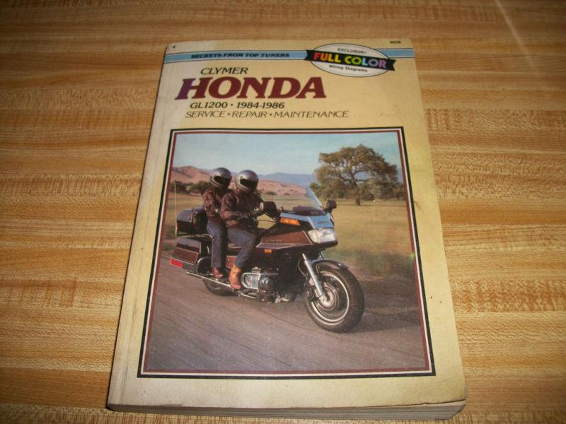   vintage antique clymers gl1200 84-86 motorcycle service repair  manual  