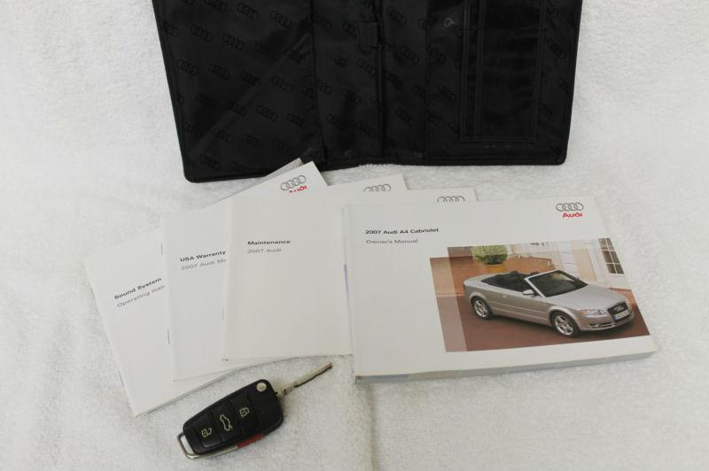 2007 audi a4 cabriolet owner's manual w/ case