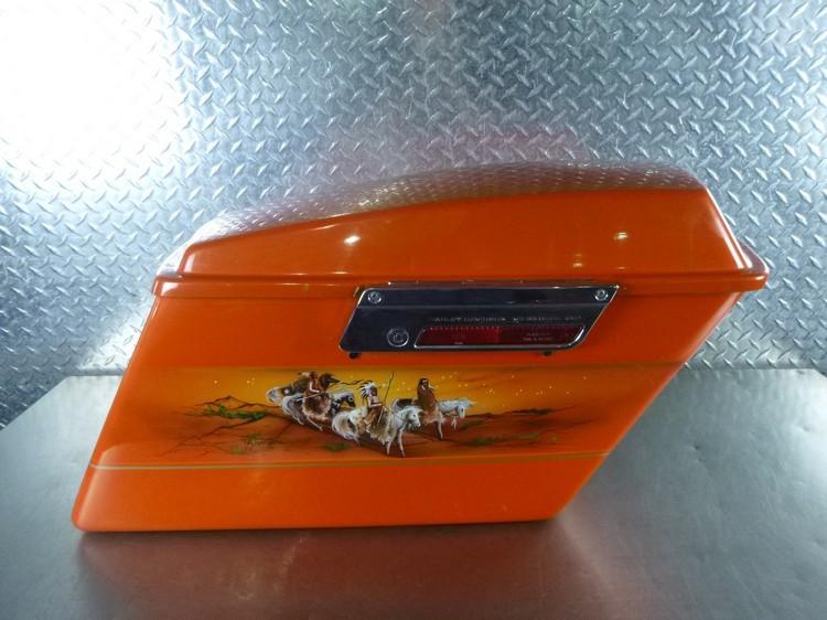 93 harley flhs touring electra glide sport right saddle hard bag luggage damaged