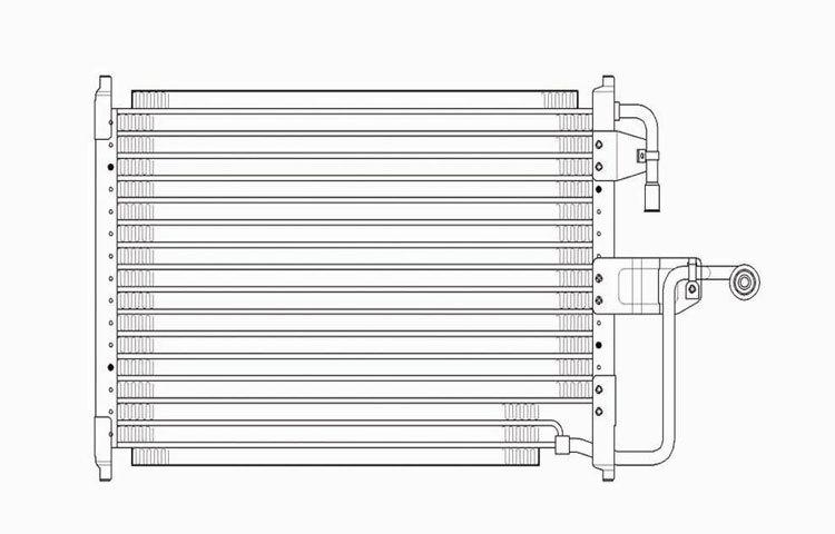 Replacement condenser 1993-2003 ford escort ford escort zx2 2 door f8cz19712ba