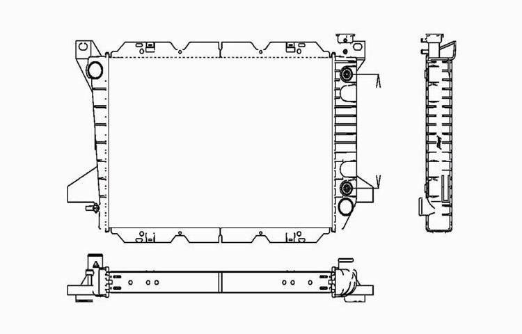 Replacement radiator 92-19 ford f150 f250 auto transmission v6 4.9l f2tz8005ma