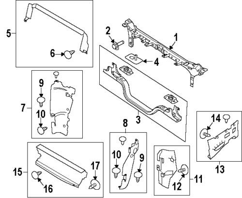 Ford bc3z19e672a genuine oem factory original upper deflector