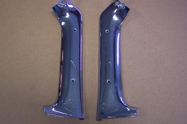 1955 1956 ford sunliner convertible pair vertical inner windshield moldings 55 