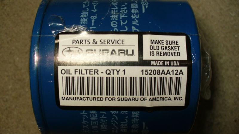 (6) subaru o.e. oil filters (p/n 15208aa12a) fits 2.5l (non-turbo)