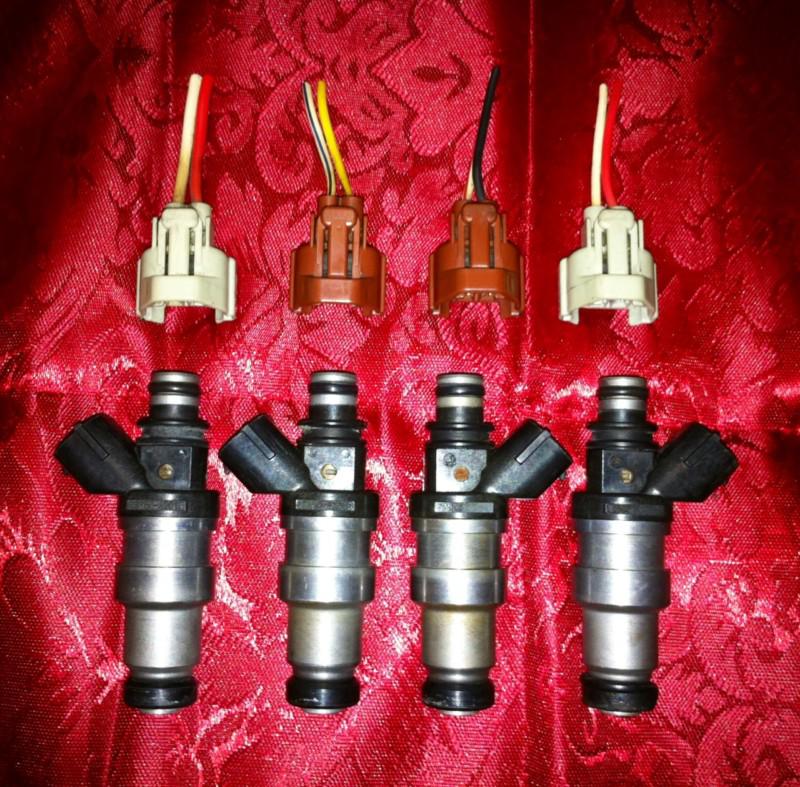 440cc black top injectors turbo honda, nissan, civic, integra, resistor box