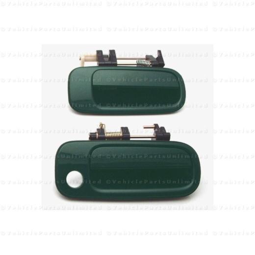 92 - 96 2pc p door handle set green  fits: toyota camry