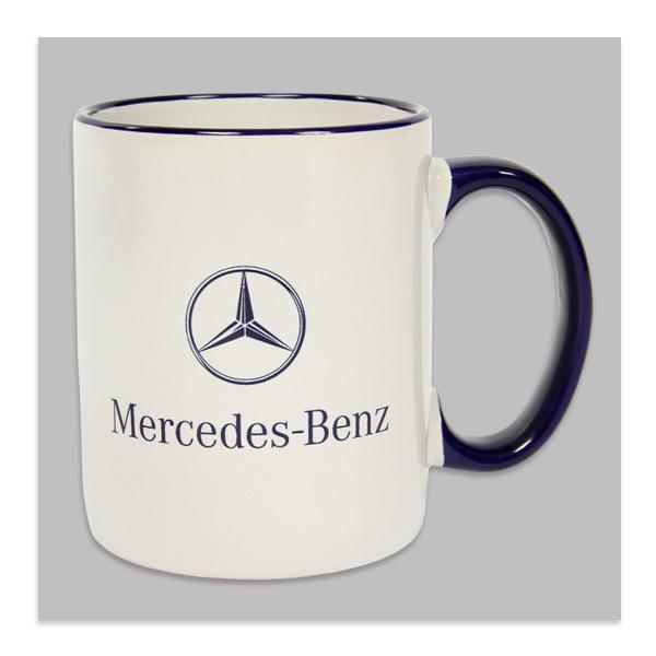 Genuine mercedes-benz 12oz ironstone two-tone mug / cup blue