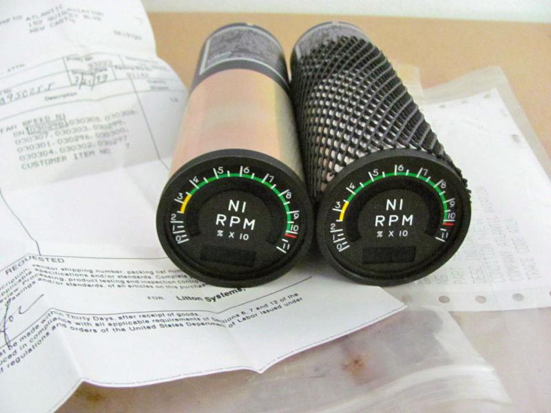 Litton aircraft n1 rpm indicators - 2ea new!