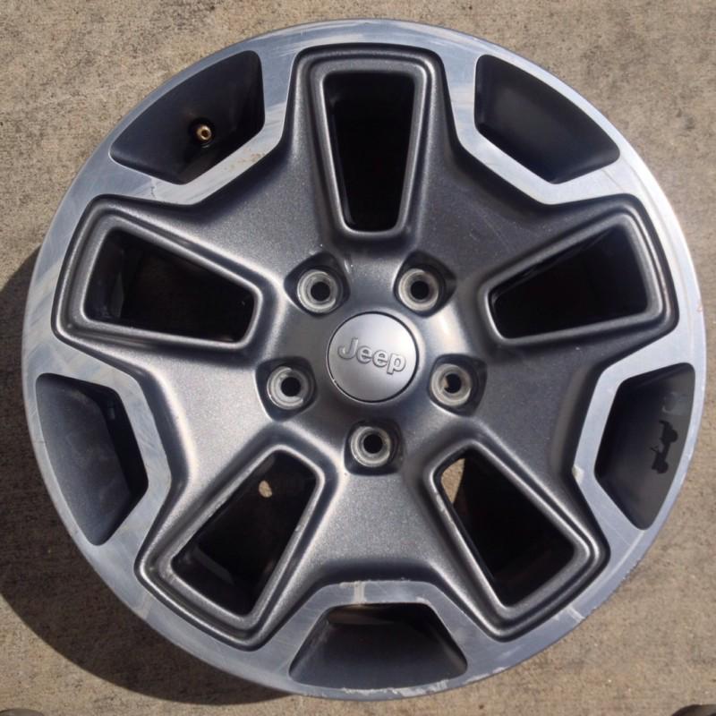 17 inch 2013 jeep wrangler factory oem alloy wheel rim 1xa50trmaa 9118 17x7.5