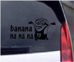 Minions despicable me 2, banana na na na car window sticker decals funny