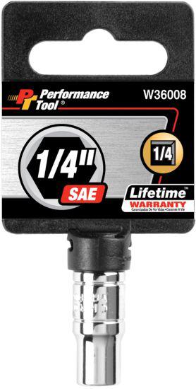 Performance tool w36008 - 1/4" drive ~ 1/4"  6 point socket