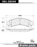 Centric parts 301.08340 rear premium ceramic pads