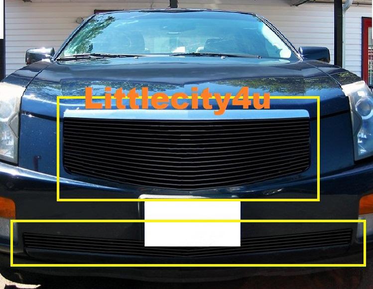 03 04 05 06 07 cadillac cts black billet grille grill combo inserts