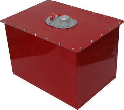 Rci circle track fuel cell 32-gal steel w/ plastic bladder red 1322g 26"x18"x18"