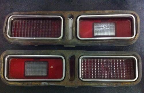 1973 1974 chevy nova stainless tail light w/trim 