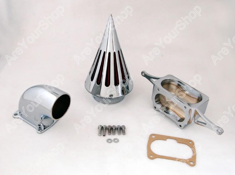 Chrome spike air cleaner intake filter for yamaha warrior 2002-2009