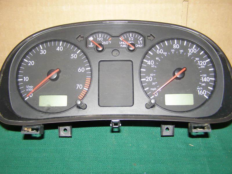 2001 vw jetta speedometer cluster  1.8l  2.0l  mt  gas